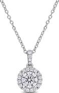 Julianna B. Lab-Grown Diamond Halo Pendant Necklace