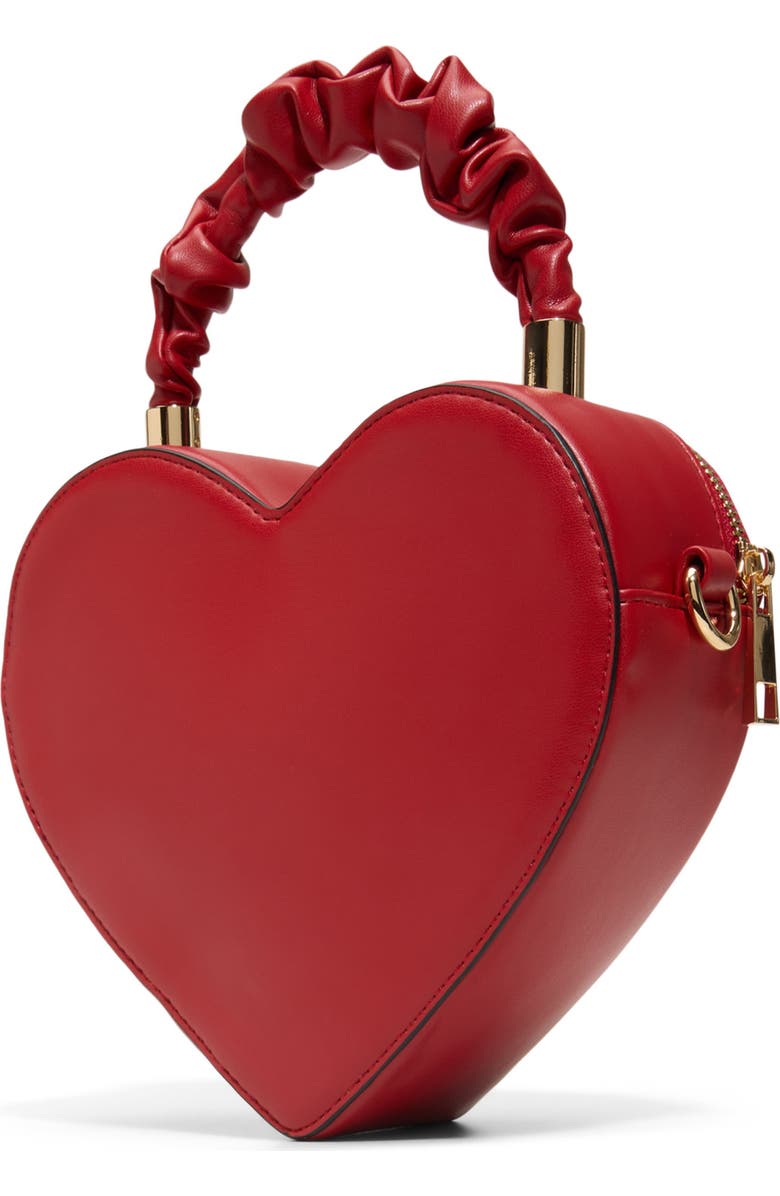 ALDO Javaberel Faux Leather Heart Crossbody Bag, Alternate, color, Open Red