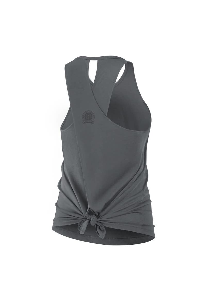 Women's Nike Gray Pittsburgh Steelers Glory Crisscross Performance Tank Top, Alternate, color, Charcoal