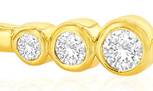 Simona Graduated Cubic Zirconia Bangle Bracelet In Gold