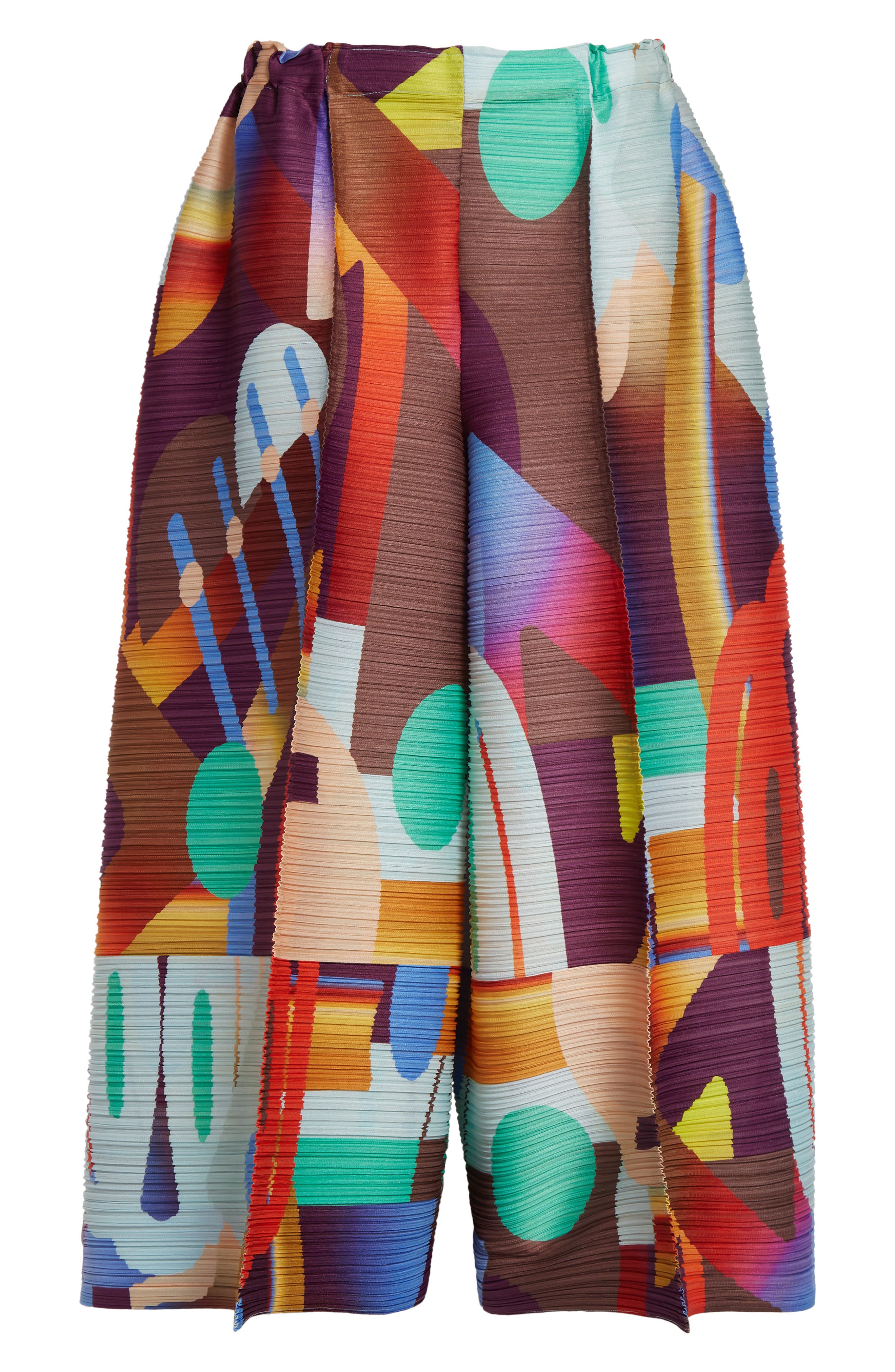 Pleats Please Issey Miyake Playground Pleated Wide Leg Shorts