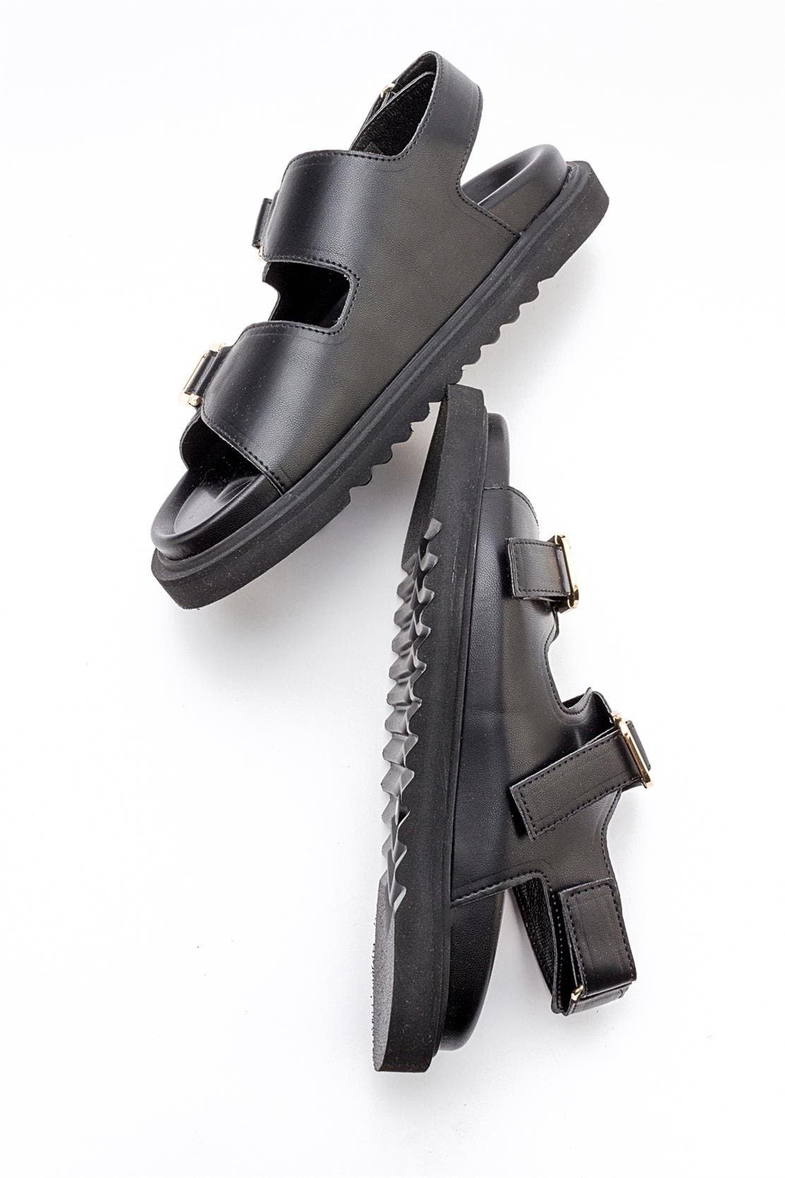 Prologue Shoes Hermosa Double Strap Sandal, Alternate, color, Black