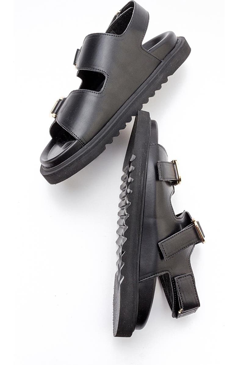 Prologue Shoes Hermosa Double Strap Sandal, Alternate, color, Black