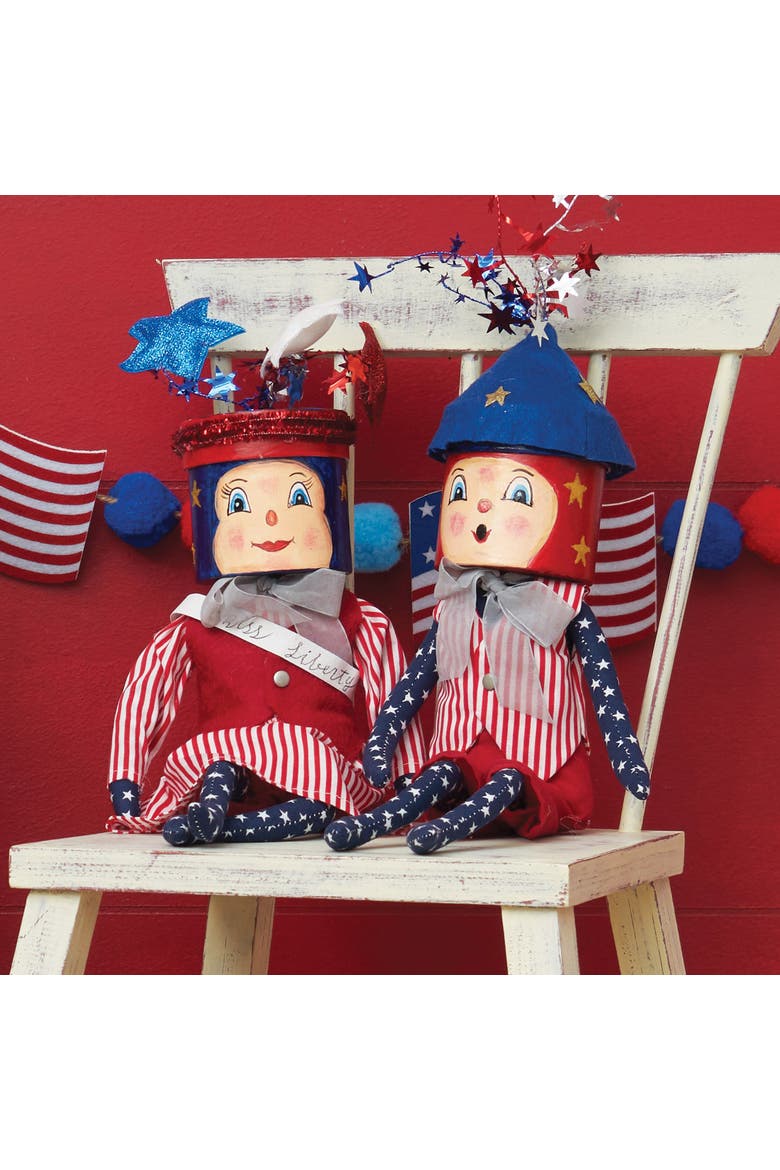 Uncle Sammy 4th of July Joe Spencer Gathered Traditions Figurine, Alternate, color, Blue