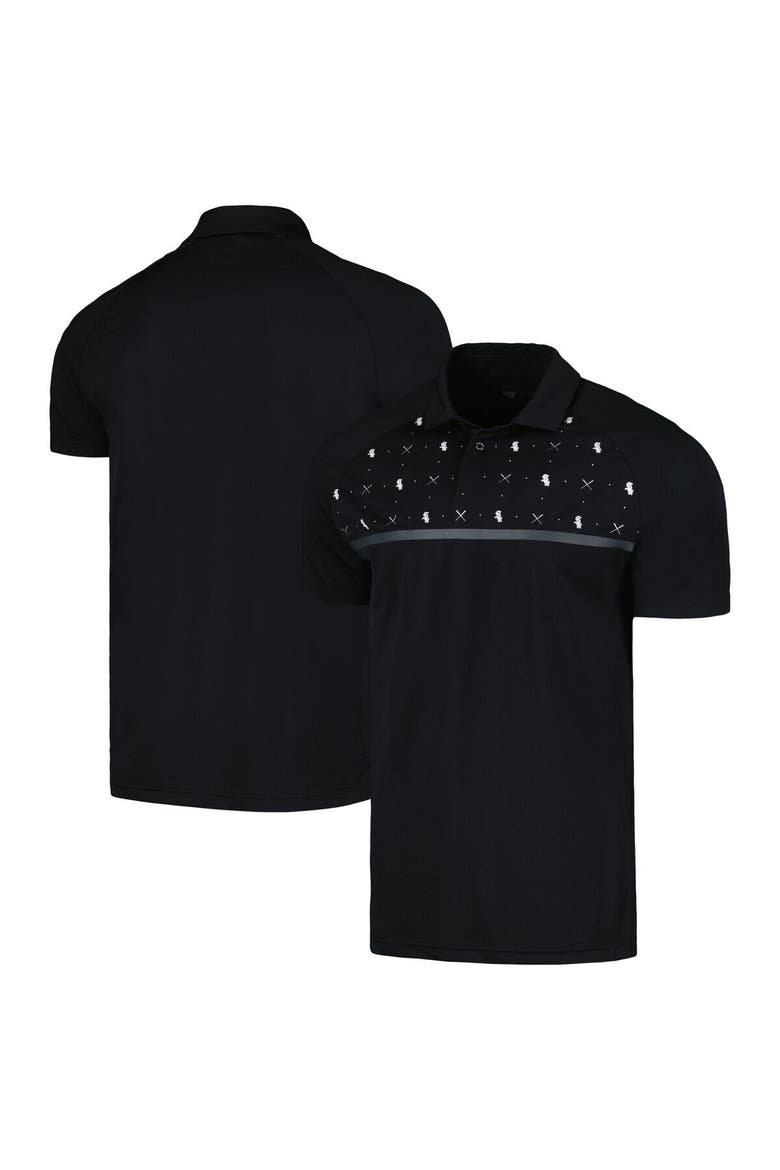 Men's Levelwear Black Chicago White Sox Sector Batter Up Raglan Polo, Main, color, Black