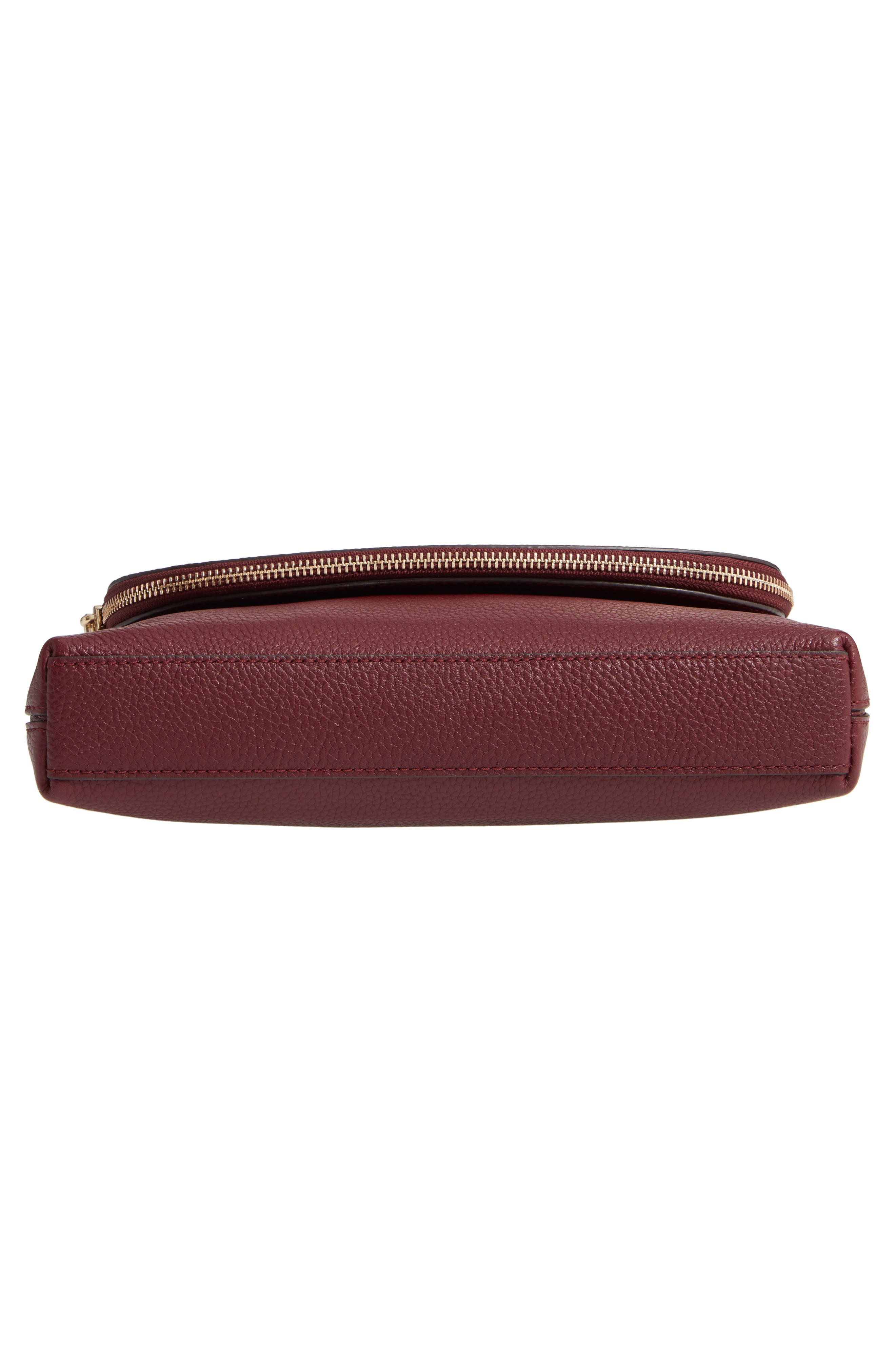 large polly leather crossbody bag, Alternate, color, CHERRYWOOD