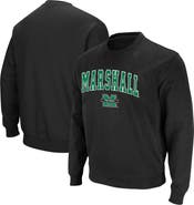 COLOSSEUM Men's Colosseum Black Marshall Thundering Herd Arch & Logo Tackle Twill Pullover Sweatshirt