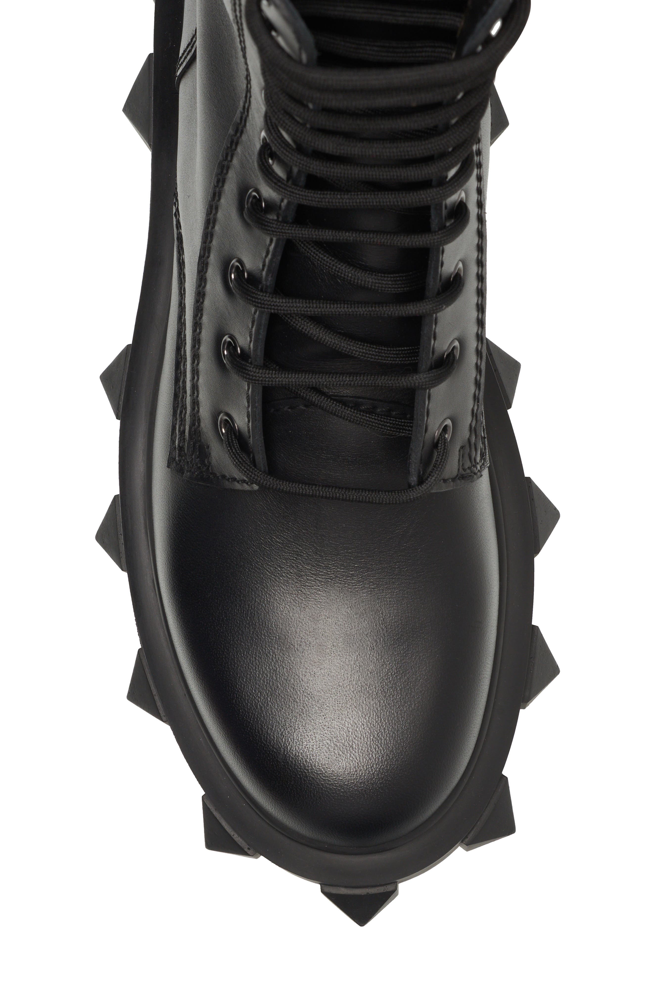 Valentino Garavani Trackstud Combat Boot, Alternate, color, 