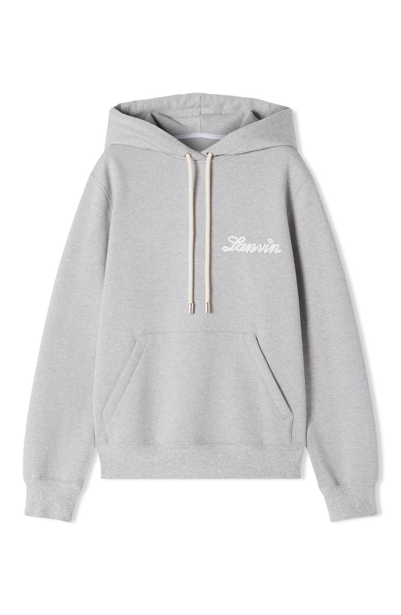 Lanvin Grey Lanvin Ribbon Hoodie, Alternate, color, Heather Grey