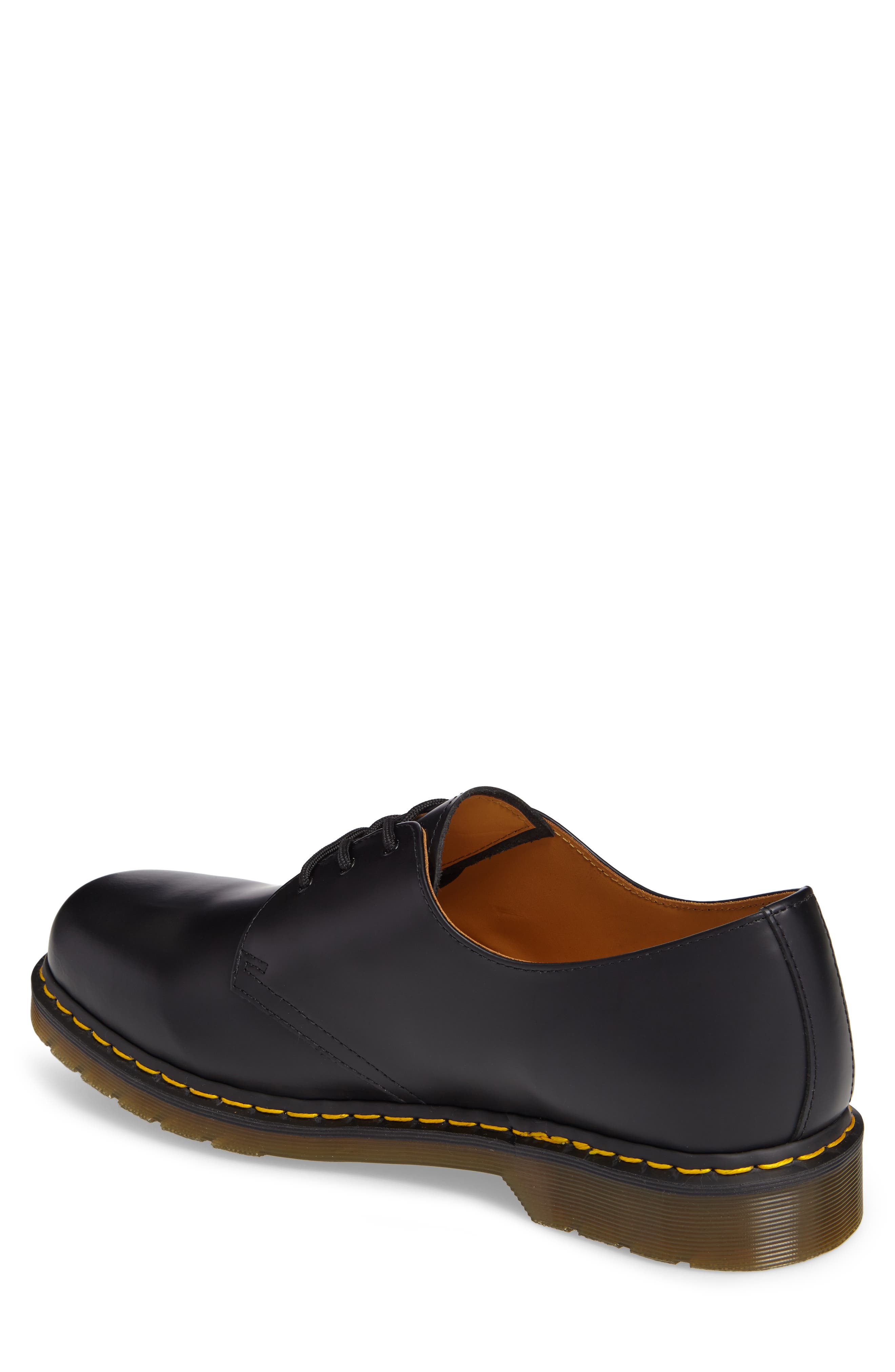1461 3 Eye Shoe, Alternate, color, BLACK SMOOTH