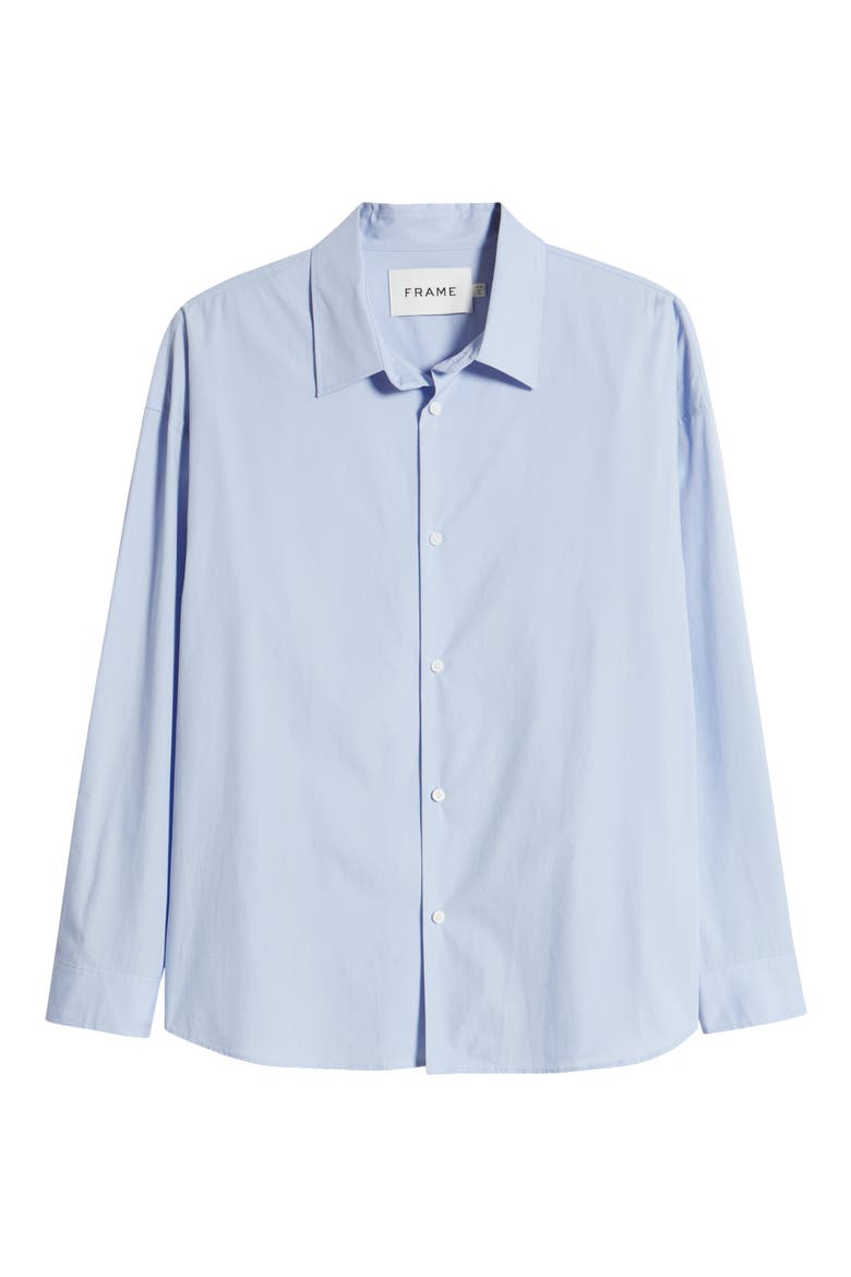 Relaxed Fit Cotton Button-Up Shirt, Alternate, color, LIGHT BLUE