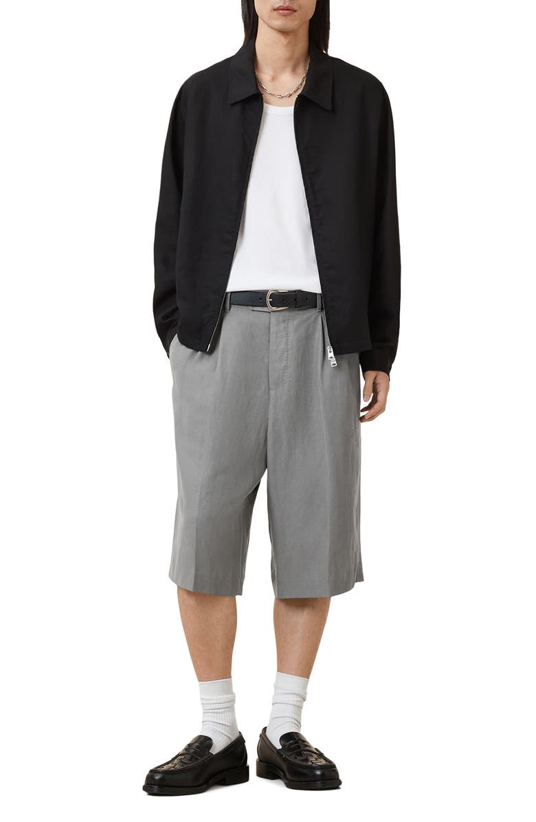 AllSaints Orpheus Shorts, Alternate, color, Machine Grey