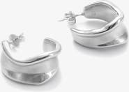 YOJ Molten Curve Earring in Silver