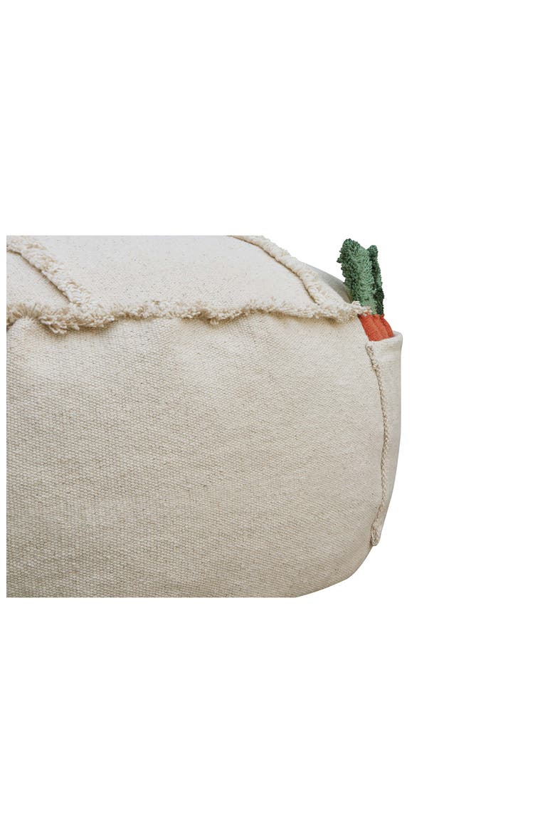 Tic-Tac-Toe Pouf, Alternate, color, NATURAL ORANGE DARK GREEN