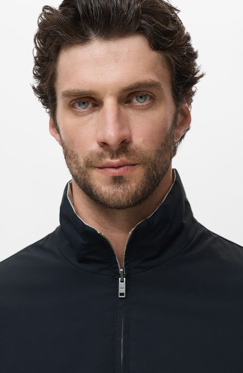 Mango Reversible Water Repellent Jacket In Black