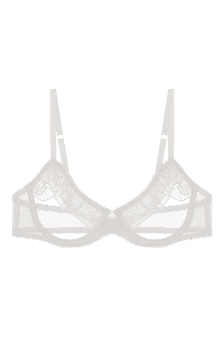 Odette Open Cup Underwire Bra, Main, color, BLANC
