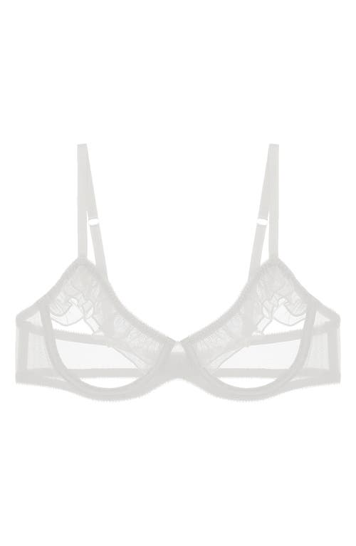 JOURNELLE Odette Open Cup Underwire Bra in Blanc at Nordstrom, Size Small