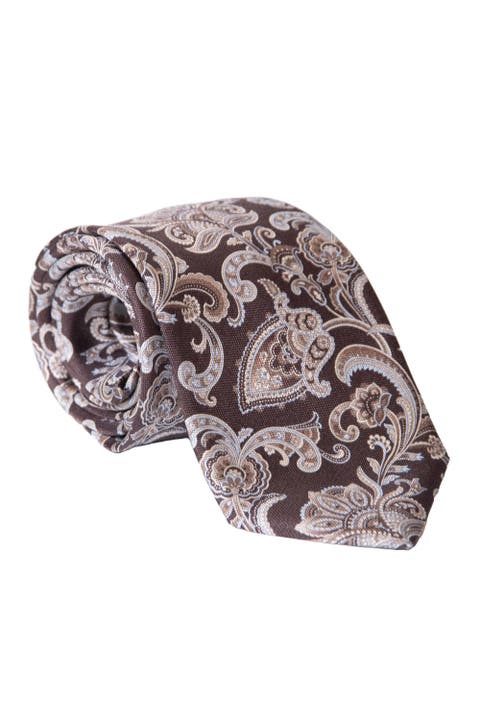 Novara - Extra Long Printed Silk Tie for Men