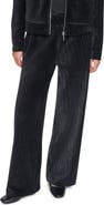 DKNY Metallic Velvet Wide Leg Pants