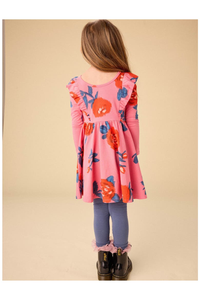 Ruffle Shoulder Ballet Dress, Alternate, color, Turkish Rose