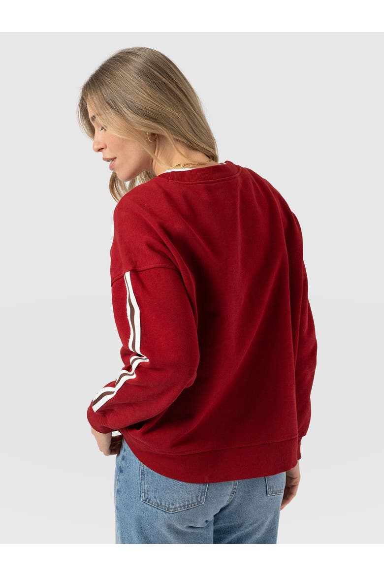 Victory Sweatshirt, Alternate, color, Red Brown Stripe