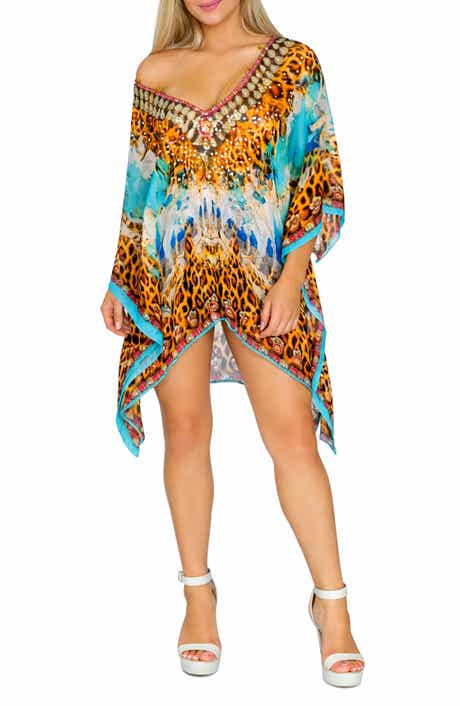 RANEES Animal Print Poncho