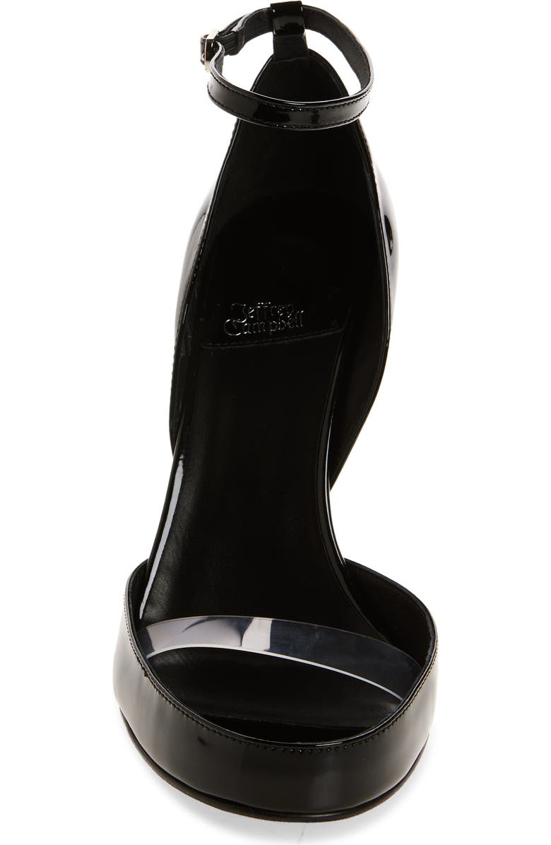 Jeffrey Campbell Gouache Ankle Strap Sandal, Alternate, color, Black Patent