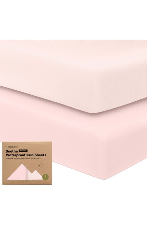 2-Pack Soothe [Protect+] Waterproof Crib Sheets