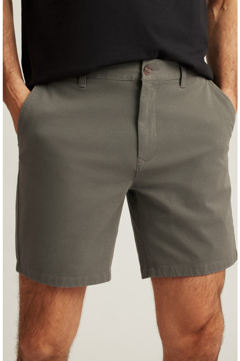 Washed Stretch Twill Chino Shorts, Main, color, CONGO
