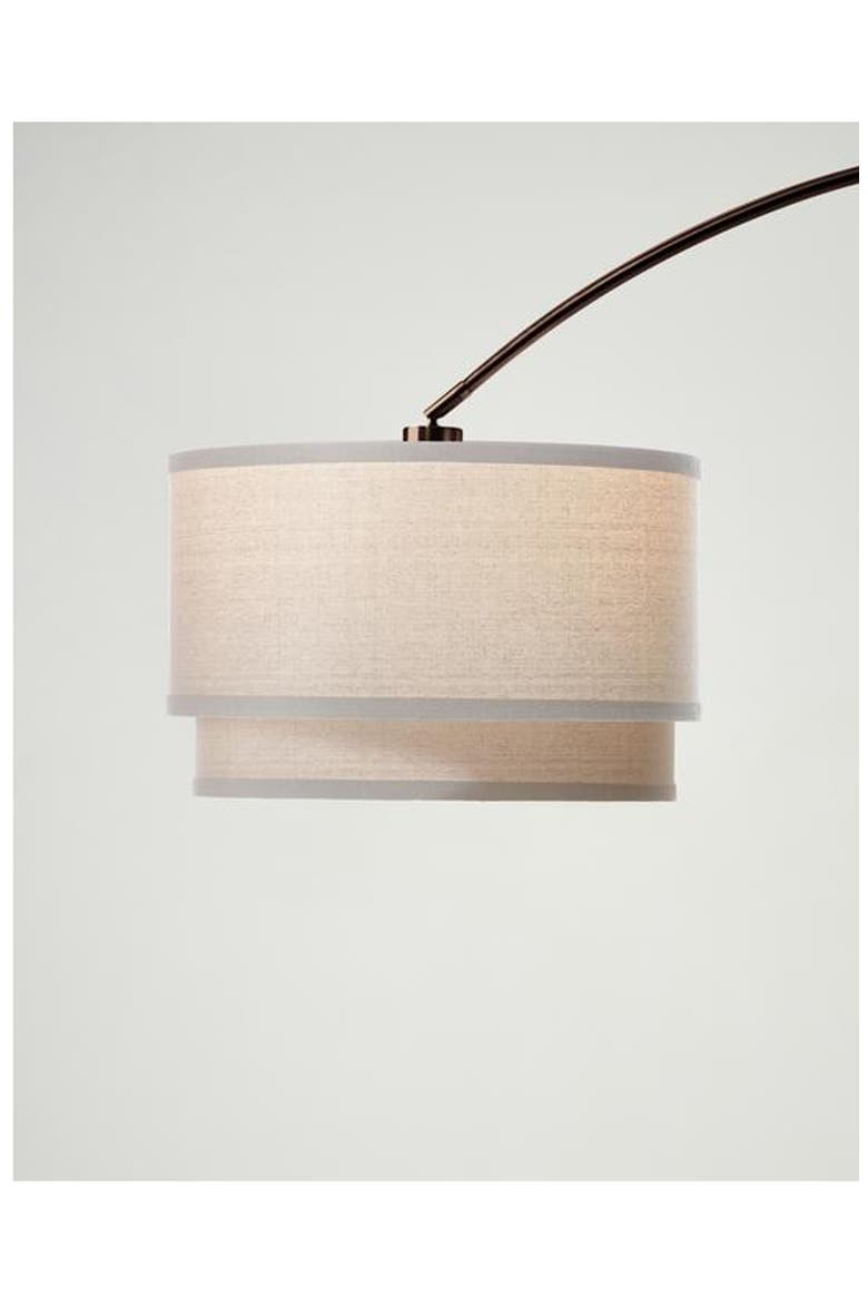 Mason 81" LED Arc Floor Lamp with Heavy-Weighted Marble Base, Alternate, color, BRONZE