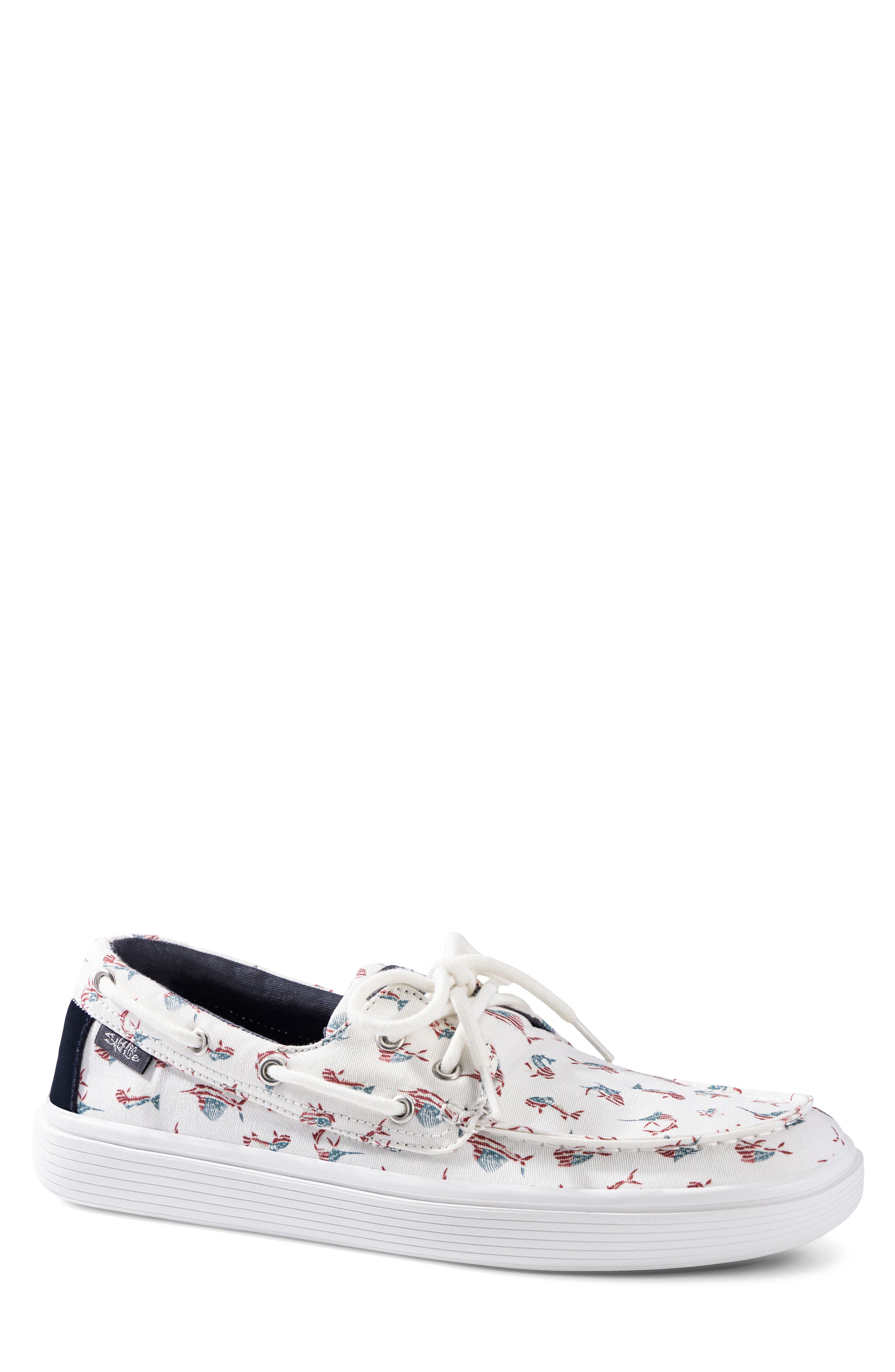 The Harbor Americana Boat Shoe, Main, color, WHITE