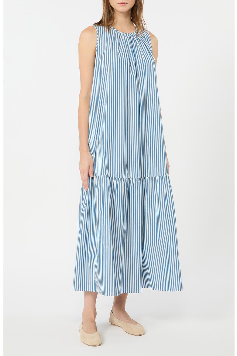 Capo Stripe Cotton Maxi Dress, Main, color, CORNFLOWER BLUE