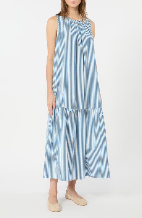 Capo Stripe Cotton Maxi Dress