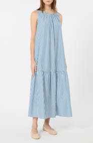 Weekend Max Mara Capo Stripe Cotton Maxi Dress