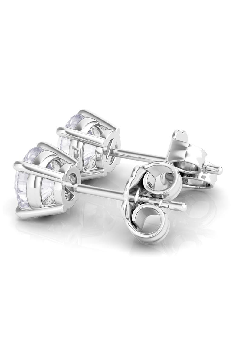 Round Brilliant Cut Lab Created Diamond Stud Earrings, Alternate, color, 4.00 CTW WHITE GOLD