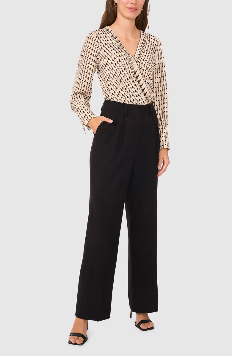 Halogen<sup>®</sup> Long Sleeve Surplice Neck Top, Alternate, color,