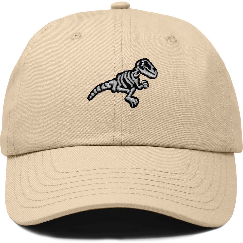 Dalix Fossil Embroidered Outdoor Hat In Khaki