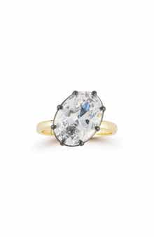 Cubic Zirconia 14k Gold Plate Oval Ring