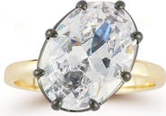 SPHERA MILANO Cubic Zirconia 14k Gold Plate Oval Ring