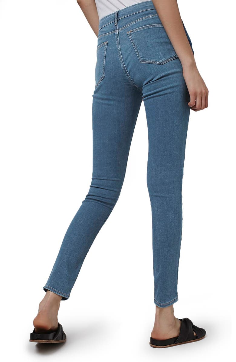 Topshop Leigh Ripped Skinny Jeans, Alternate, color, 