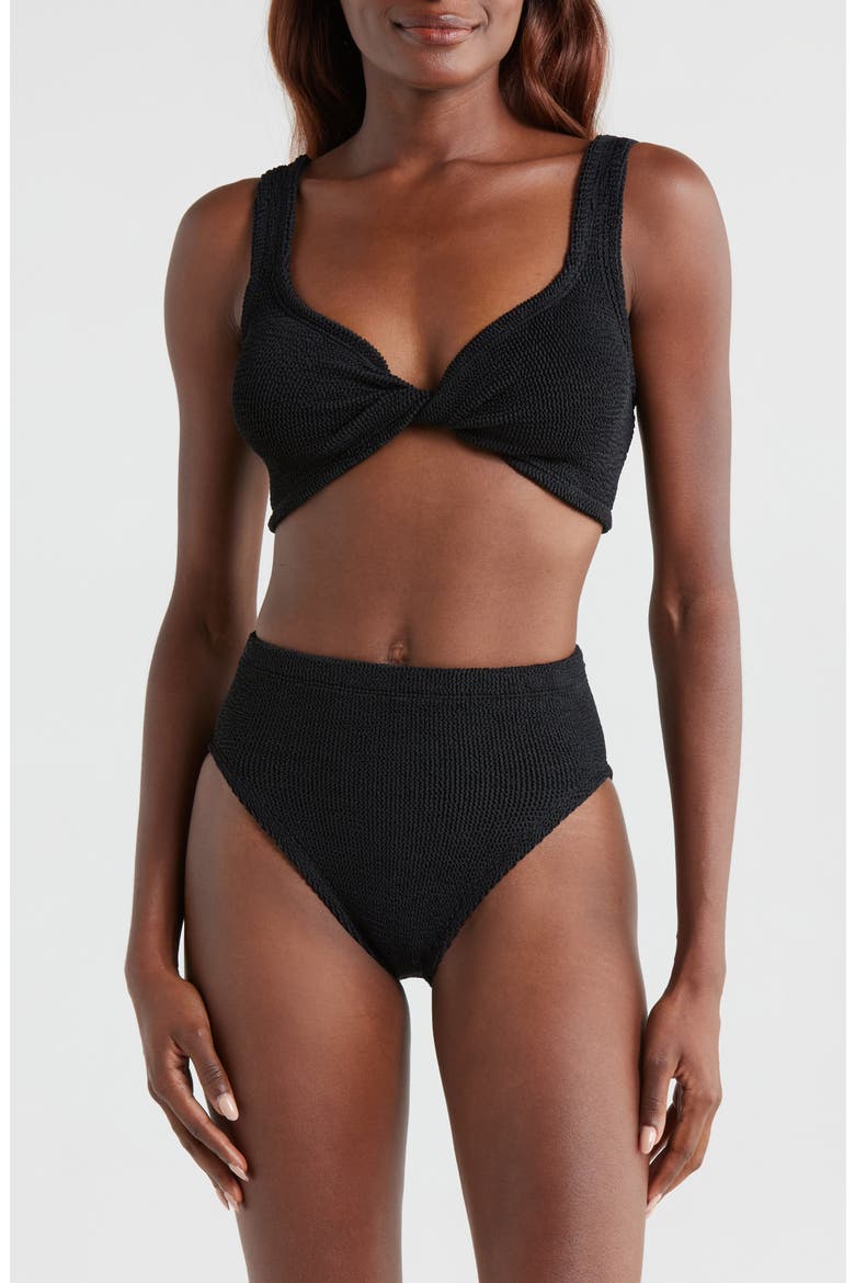 Jamie Twist Two-Piece Swimsuit, Main, color, BLACK