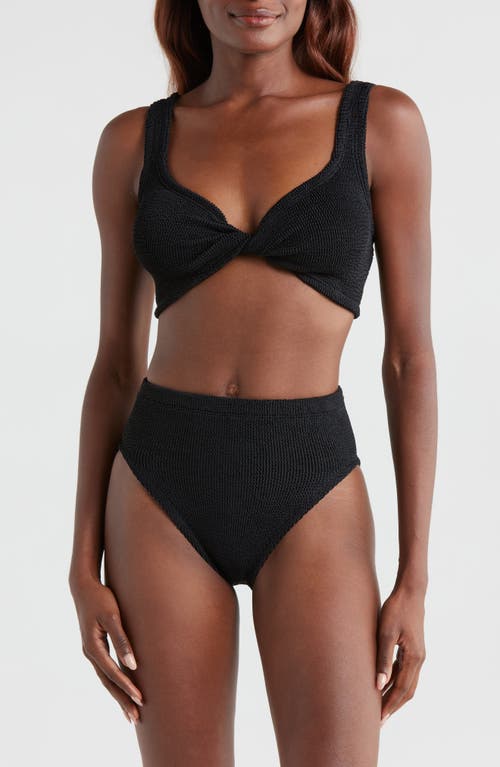 Hunza G Jamie Twist Two-Piece Swimsuit in Black  product