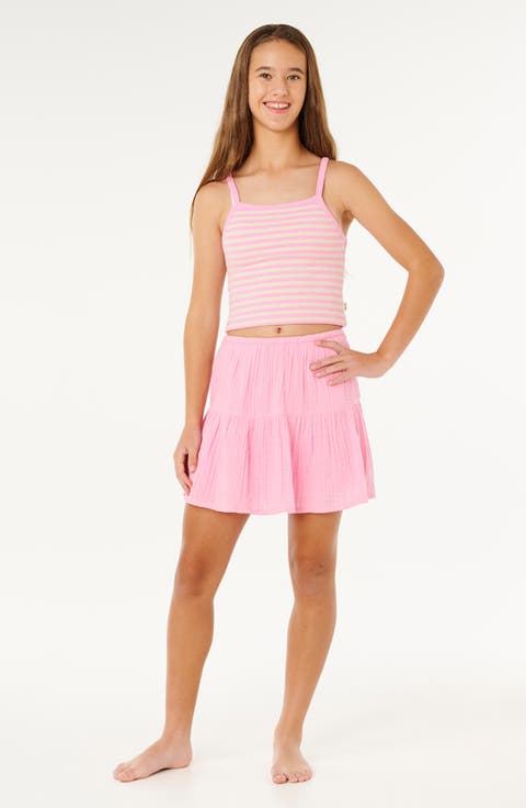 Kids' Premium Surf Crop Cotton Gauze Skirt (Big Kid)