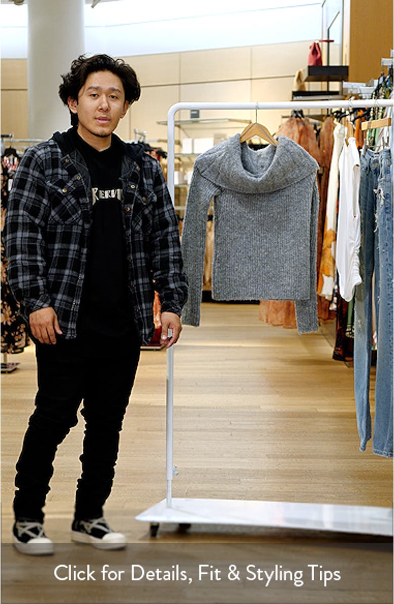 Off the Shoulder Rib Sweater, sales video thumbnail