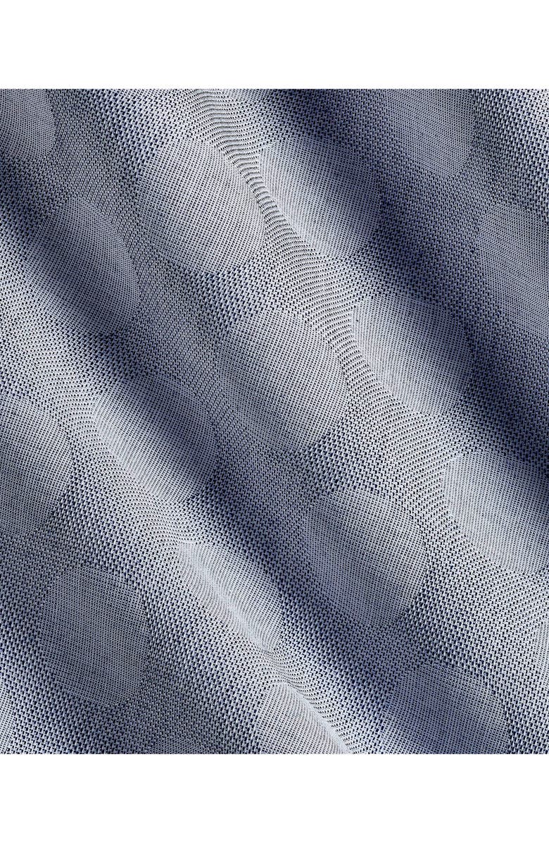 David Donahue Dot Jacquard Cotton Button-Up Shirt, Alternate, color, Denim