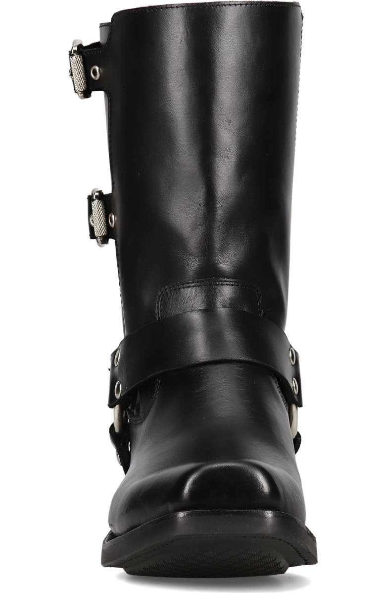 Frye Conway Moto Harness Boot, Alternate, color, Black