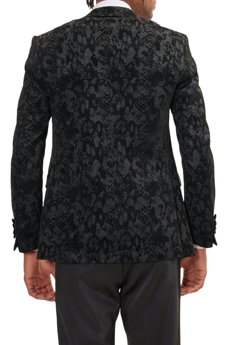 RON TOMSON Metallic Velvet Flocking Tuxedo Jacket | Nordstromrack