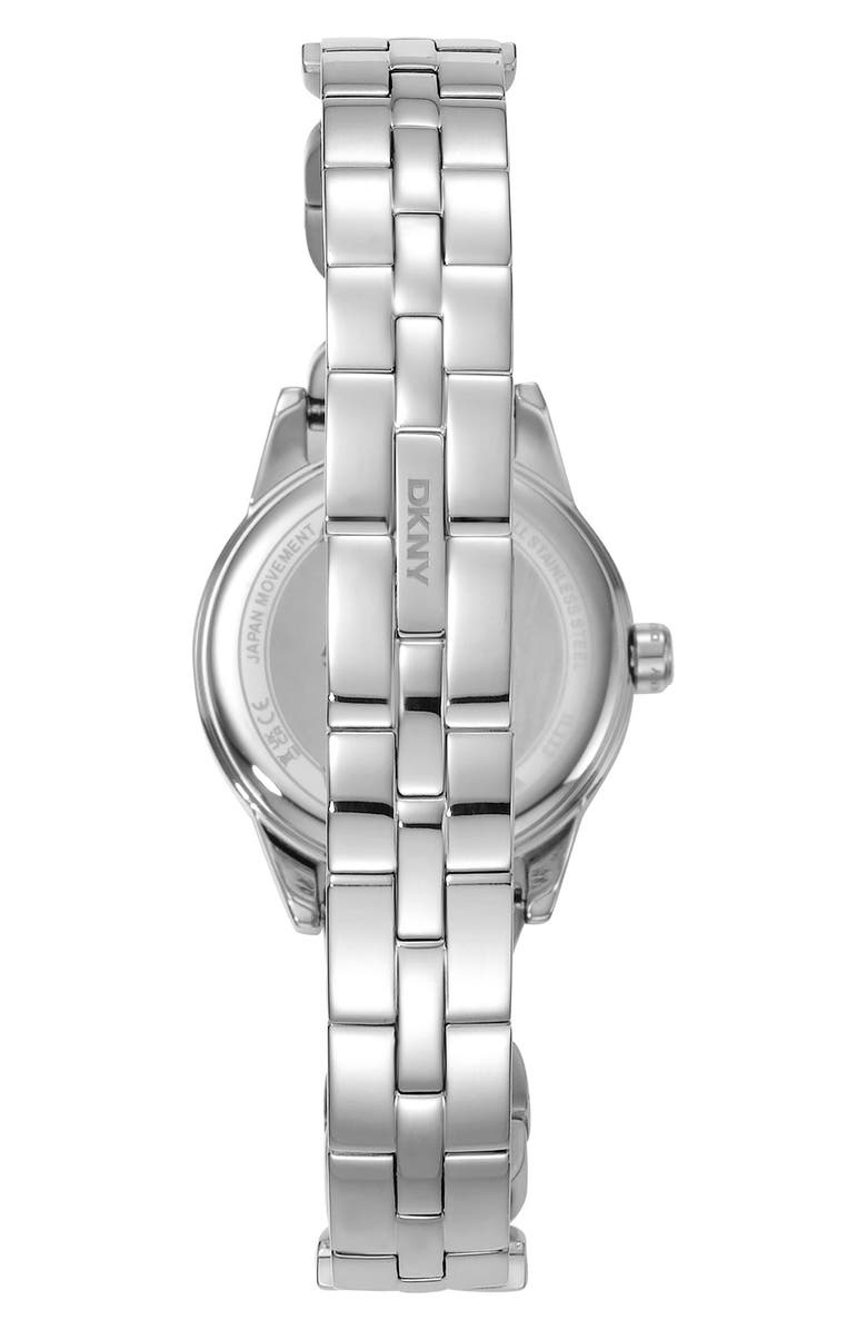 DKNY Open Link Bracelet Watch, 26mm, Alternate, color, Black