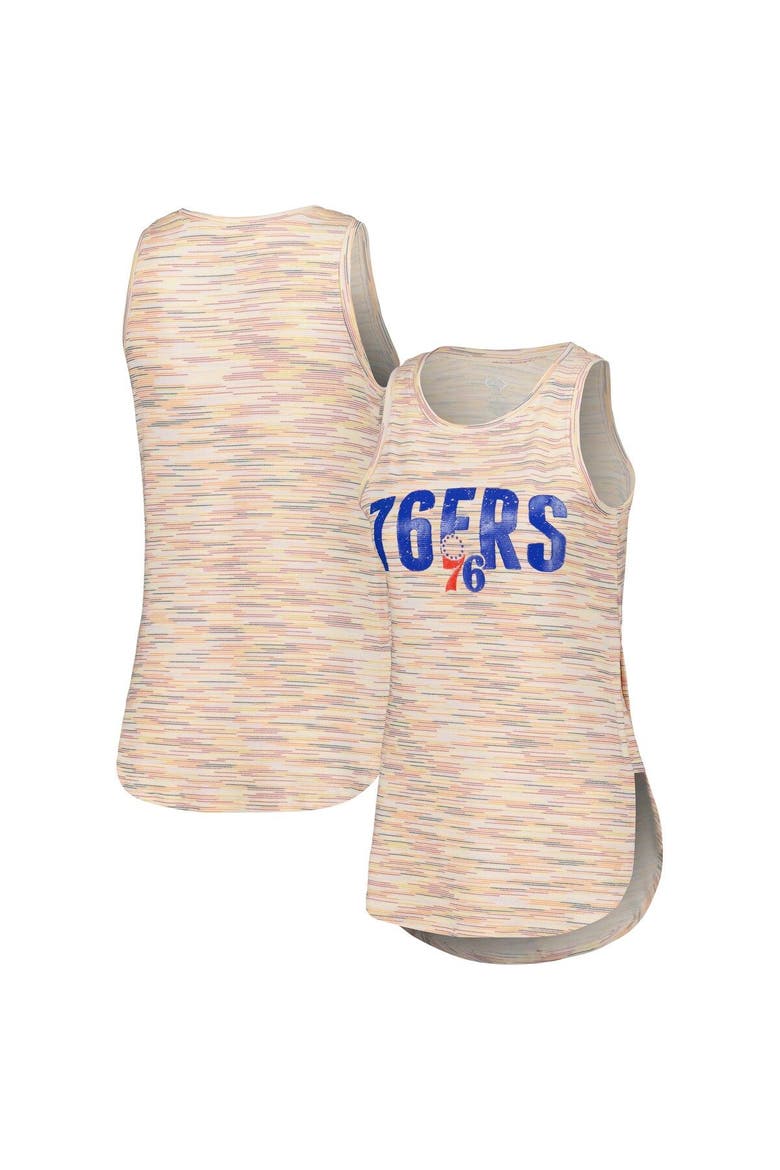 Women's Concepts Sport White Philadelphia 76ers Sunray Tank Top, Main, color, White