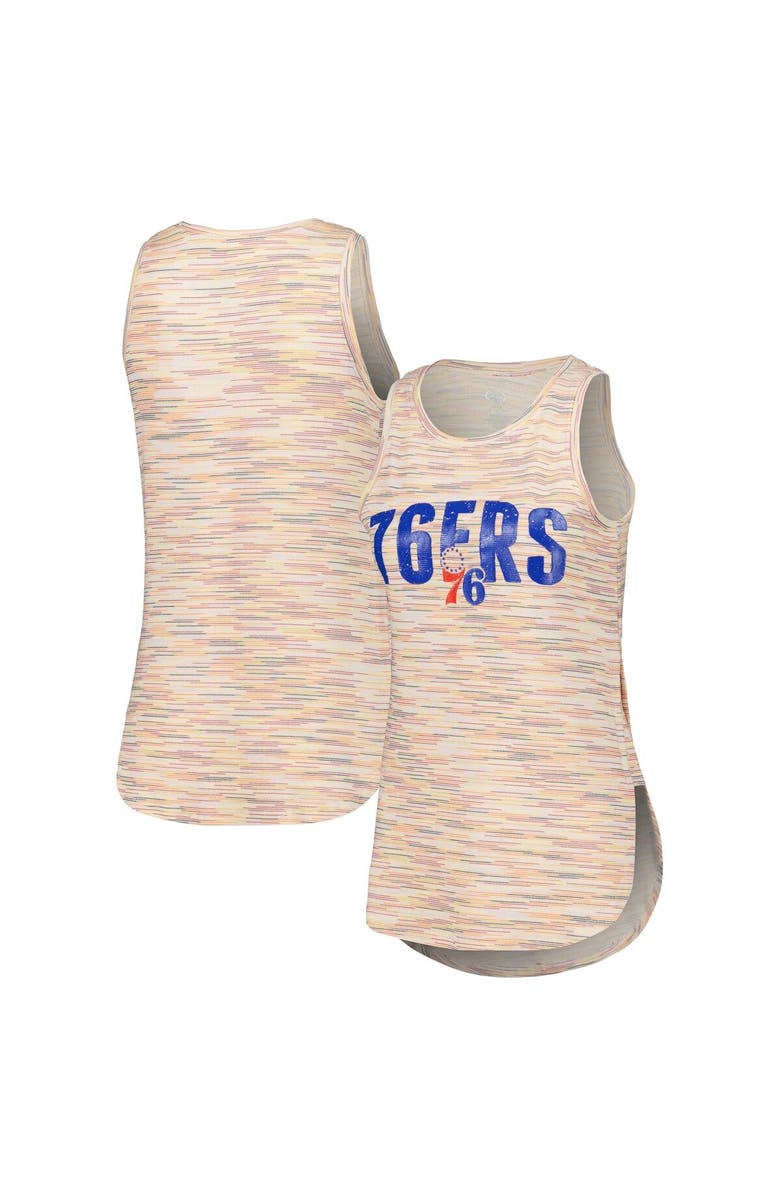 CONCEPTS SPORT Women's Concepts Sport White Philadelphia 76ers Sunray Tank Top, Main, color, White